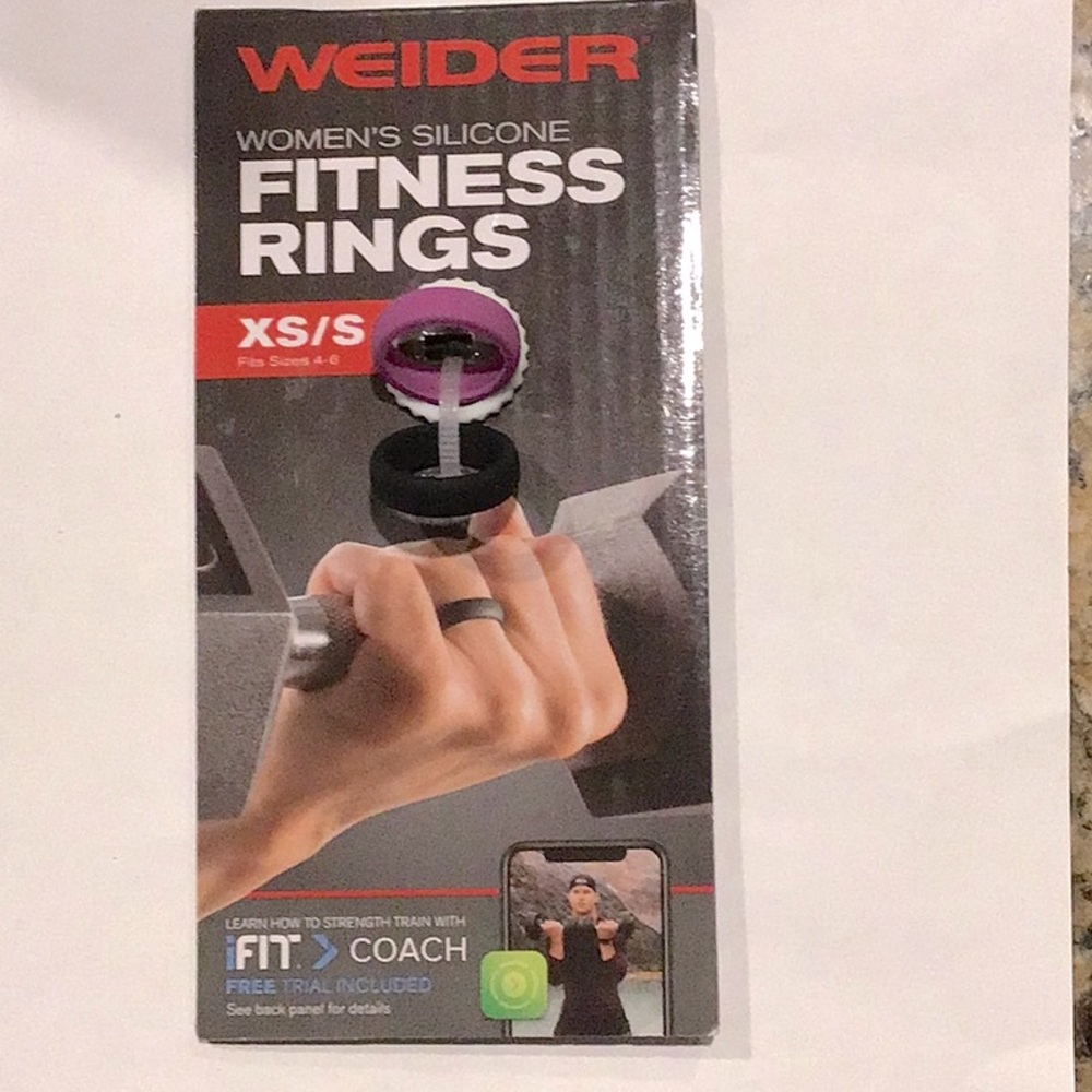 WEIDER WOMEN'S SILICONE FITNESS RINGS- XS/ Small. Fits sizes 4-6. SET OF 3
